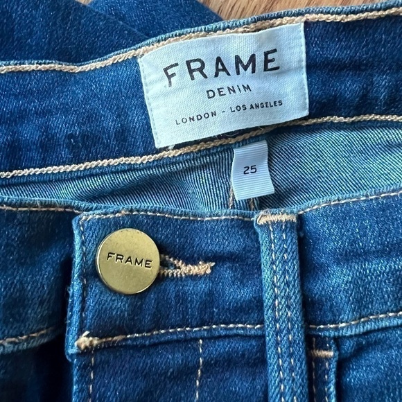 FRAME Le High Dark Wash Skinny Jeans - Picture 5 of 9